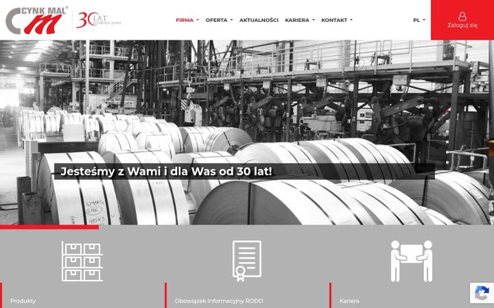 Screenshot of cynkmal.pl