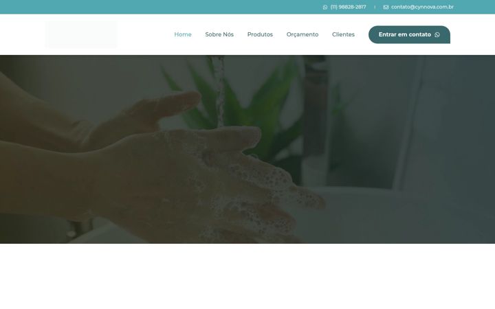 Screenshot stránky cynnova.com.br