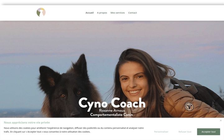 Screenshot van cynocoach.fr