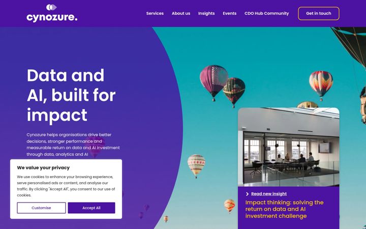 Screenshot of cynozure.com