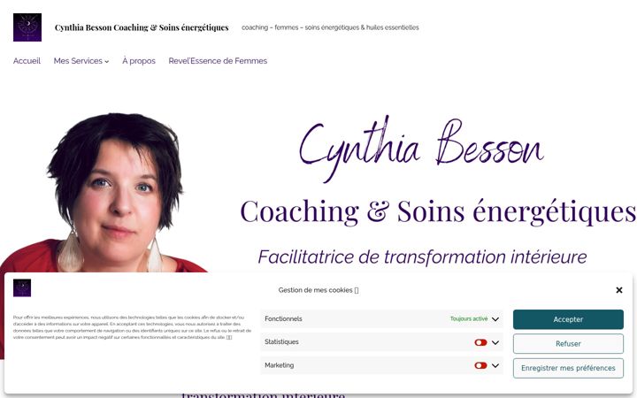 Screenshot of cynthiabesson.com