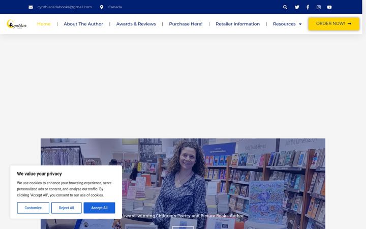 Screenshot of cynthiacarla.com