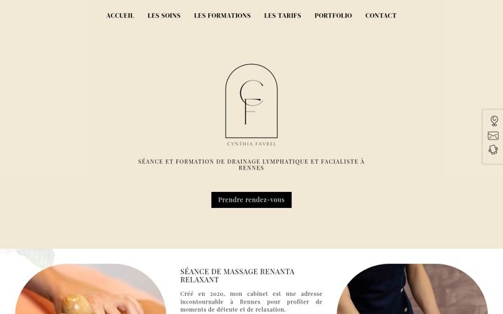 Screenshot of cynthiafavrel.fr