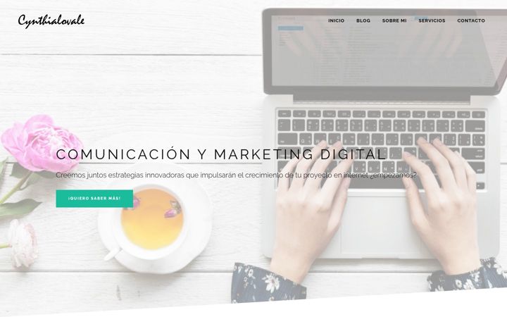 Screenshot of cynthialovale.com