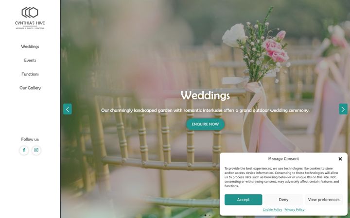 Екранна снимка на cynthiashive.co.za