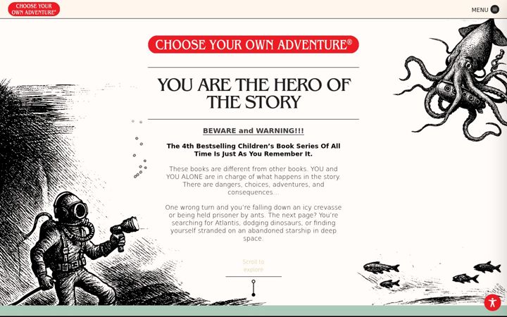 Screenshot of cyoa.com