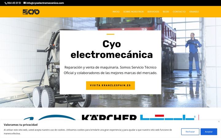 Screenshot of cyoelectromecanica.com