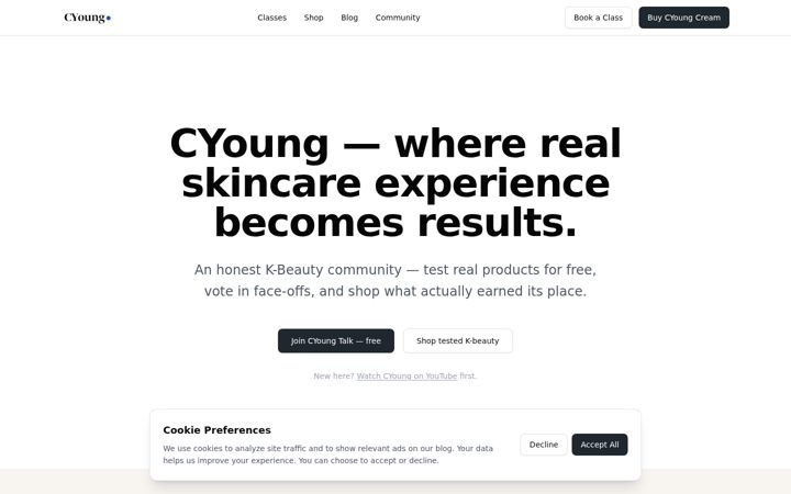 Screenshot of cyounginyou.com