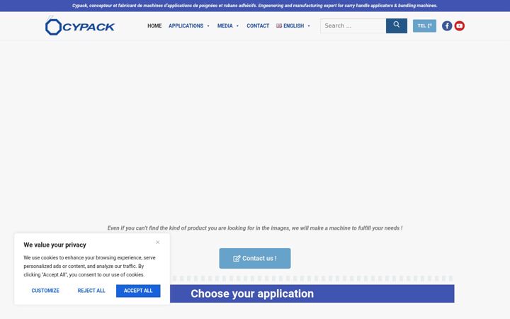 Screenshot of cypack-packaging.com