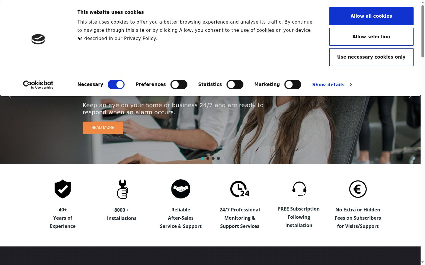 Sutikimo reklamjuostės, rodytos prieš bet kokią sąveiką, ekrano kopija