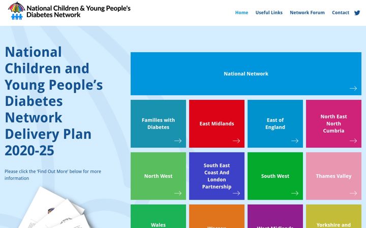 Ekrano kopija cypdiabetesnetwork.nhs.uk