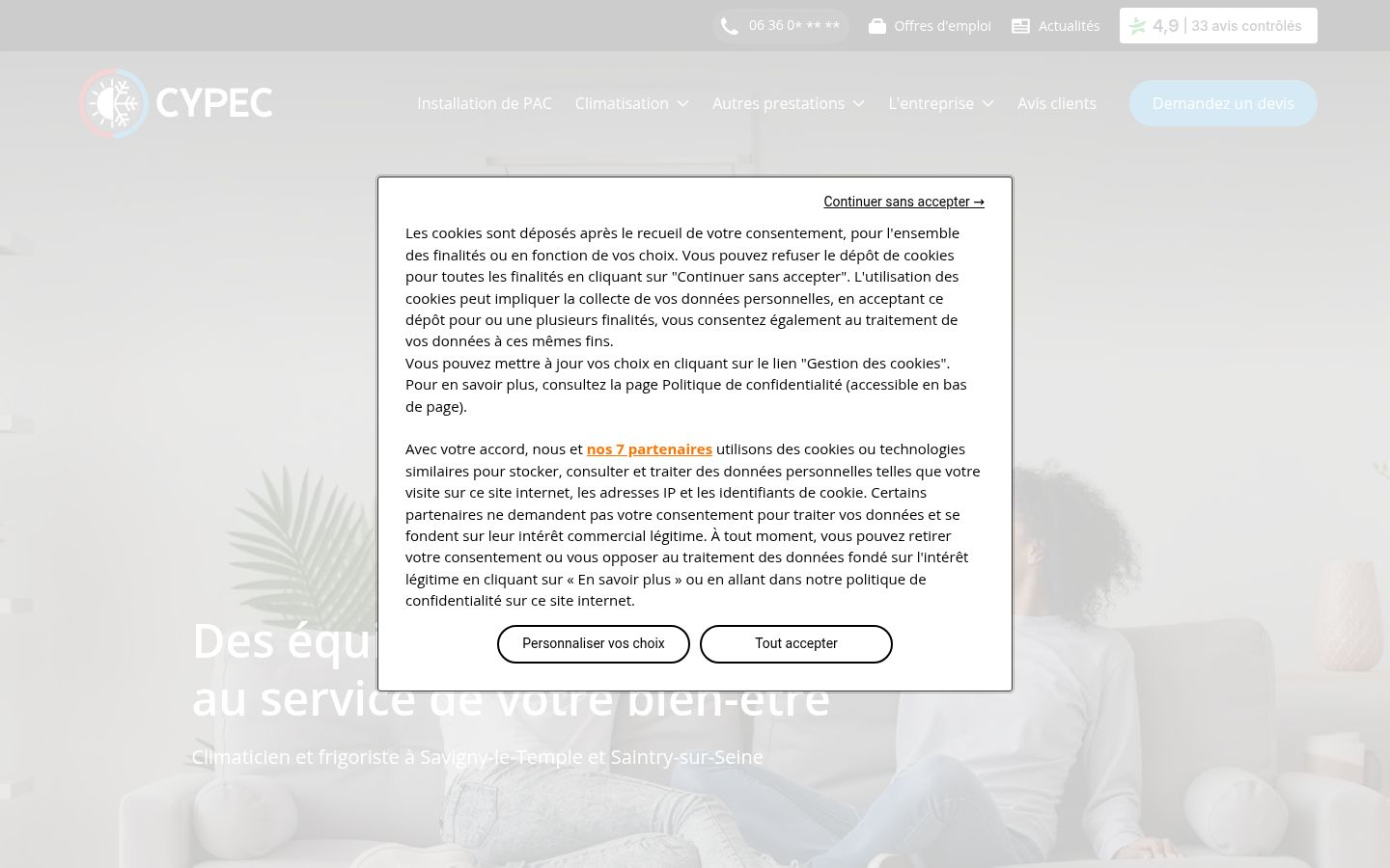 Ekraanipilt nõusolekubännerist, mida näidati enne mis tahes suhtlust