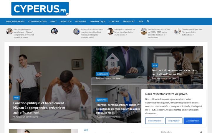 Screenshot of cyperus.fr
