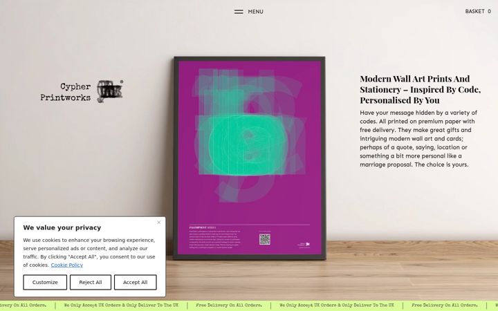 Screenshot of cypherprintworks.com
