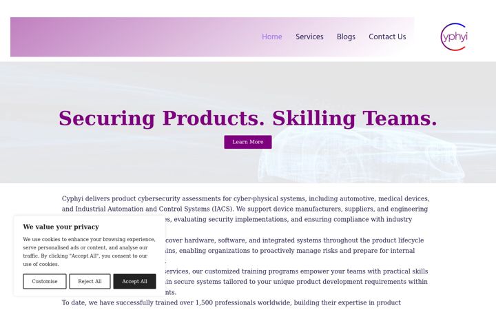 Screenshot of cyphyi.com