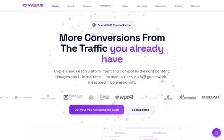 Screenshot of cypien.ai