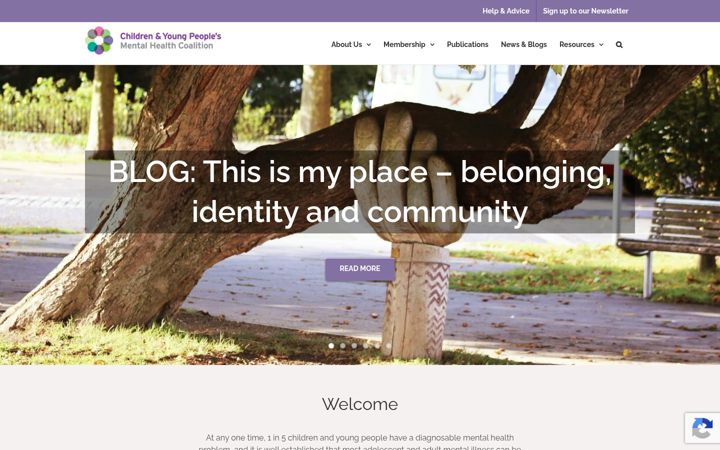 Screenshot of cypmhc.org.uk