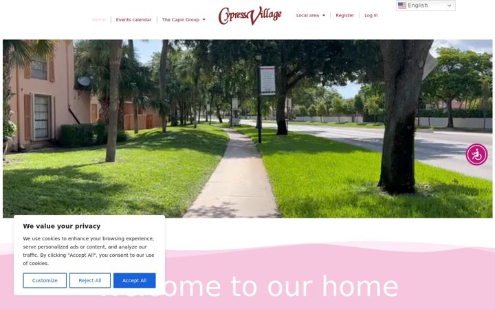 Screenshot of cypressvillagecondo.com