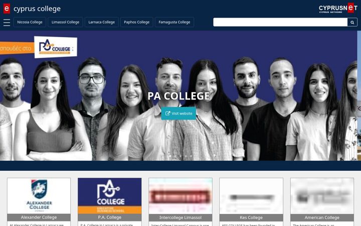 Screenshot of cyprus-college.com