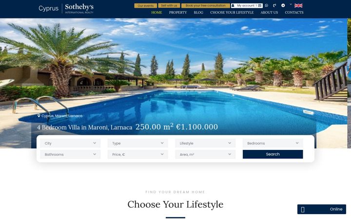 Screenshot of cyprus-sothebysrealty.com