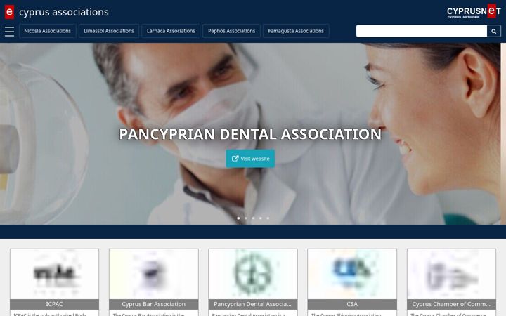 Screenshot of cyprusassociations.com