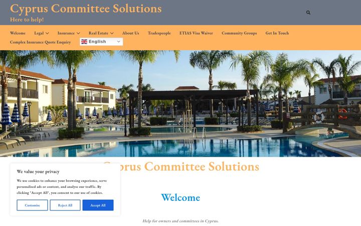 Screenshot of cypruscommitteesolutions.com