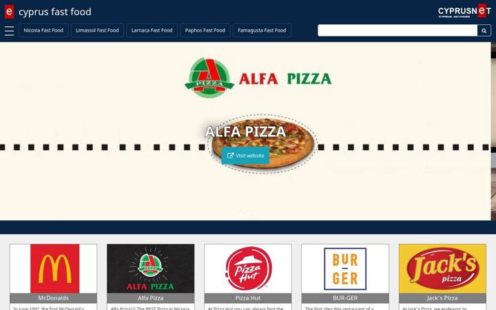 Screenshot of cyprusfastfood.com