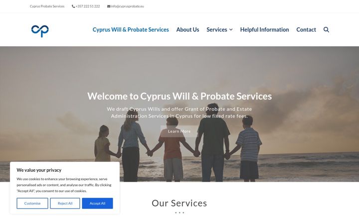 Screenshot of cyprusprobate.eu