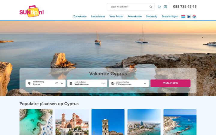 Screenshot of cyprusreisbureau.nl