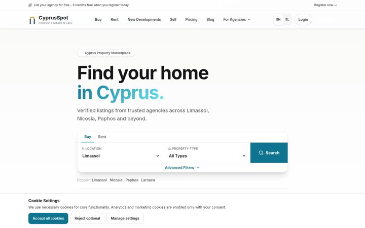 Screenshot of cyprusspot.com