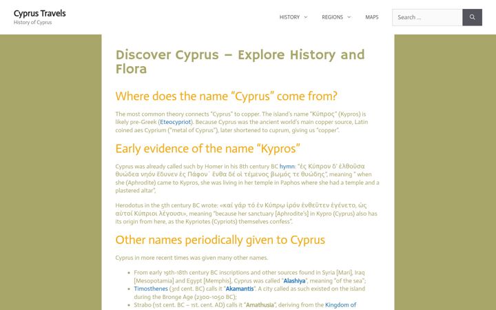 Screenshot of cyprustravels.org