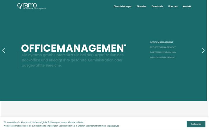 Screenshot of cyramo.ch