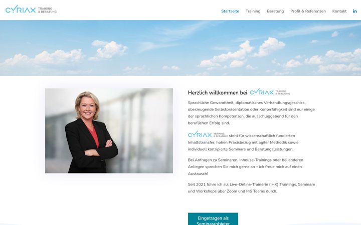 Screenshot of cyriax-training.de