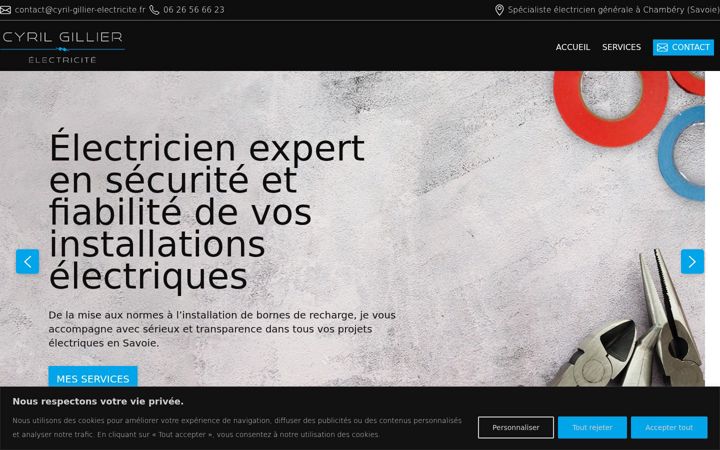 Screenshot di cyril-gillier-electricite.fr