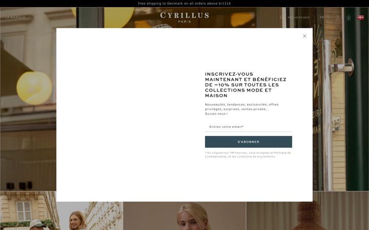 Screenshot of cyrillus.com