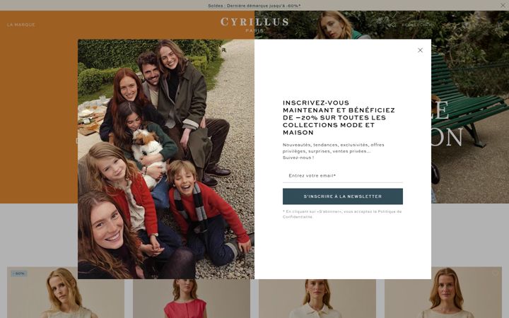 Screenshot of cyrillus.fr