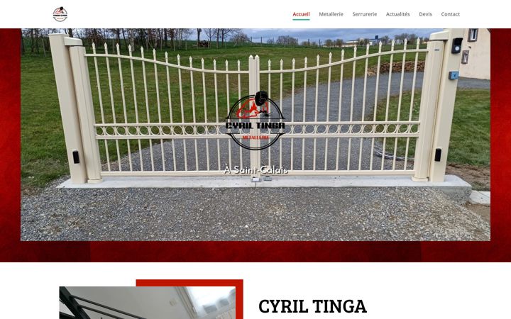 Screenshot of cyriltinga-metallerie.fr