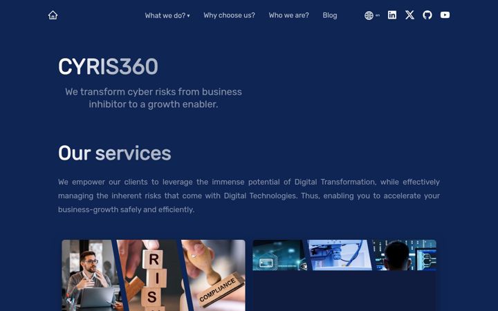 Skærmbillede af cyris360.com