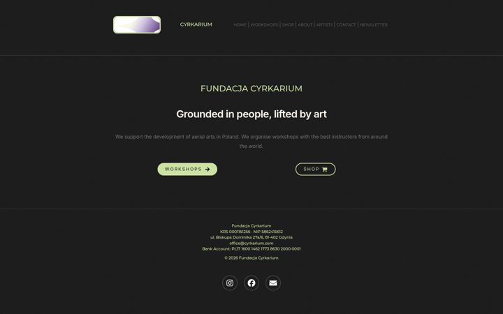 Screenshot of cyrkarium.com