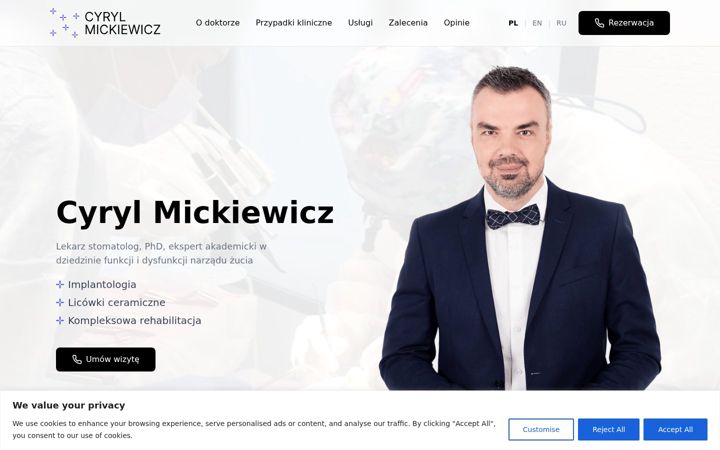 Screenshot of cyrylmickiewicz.pl