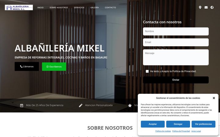 Screenshot of cys-albanileriamikel.com