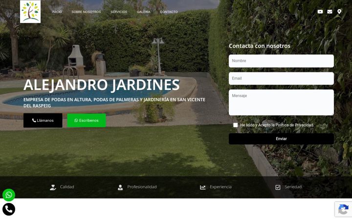 Screenshot of cys-alejandrojardines.com