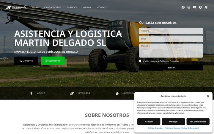 Screenshot of cys-asistenciaylogisticamartindelgado.com