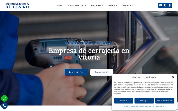 Screenshot of cys-cerrajeriaaltzairu.com