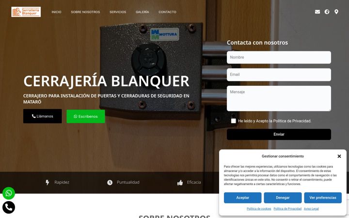 Screenshot of cys-cerrajeriablanquer.com