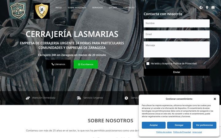 Screenshot of cys-cerrajerialasmarias.com