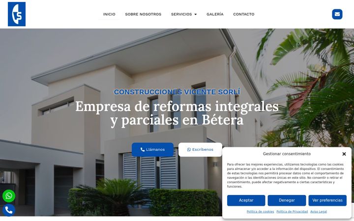 Screenshot of cys-construccionesvicentesorli.com