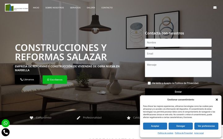 Screenshot of cys-construccionesyreformassalazar.com