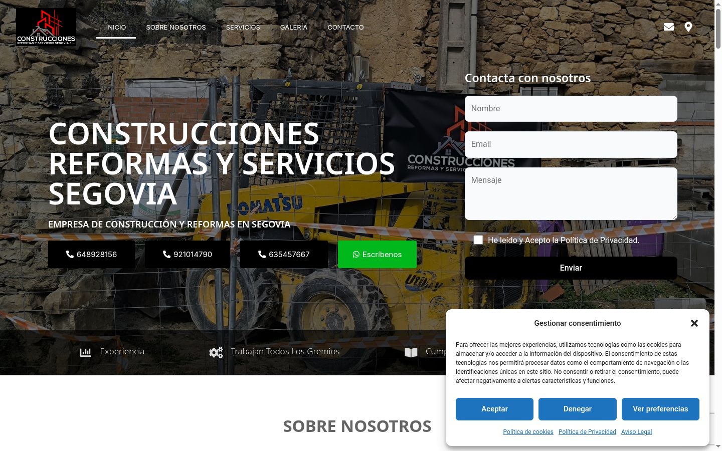 Screenshot del banner di consenso mostrato prima di qualsiasi interazione