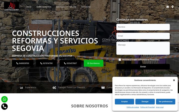 Screenshot of cys-construccionesyreformassegovia.com